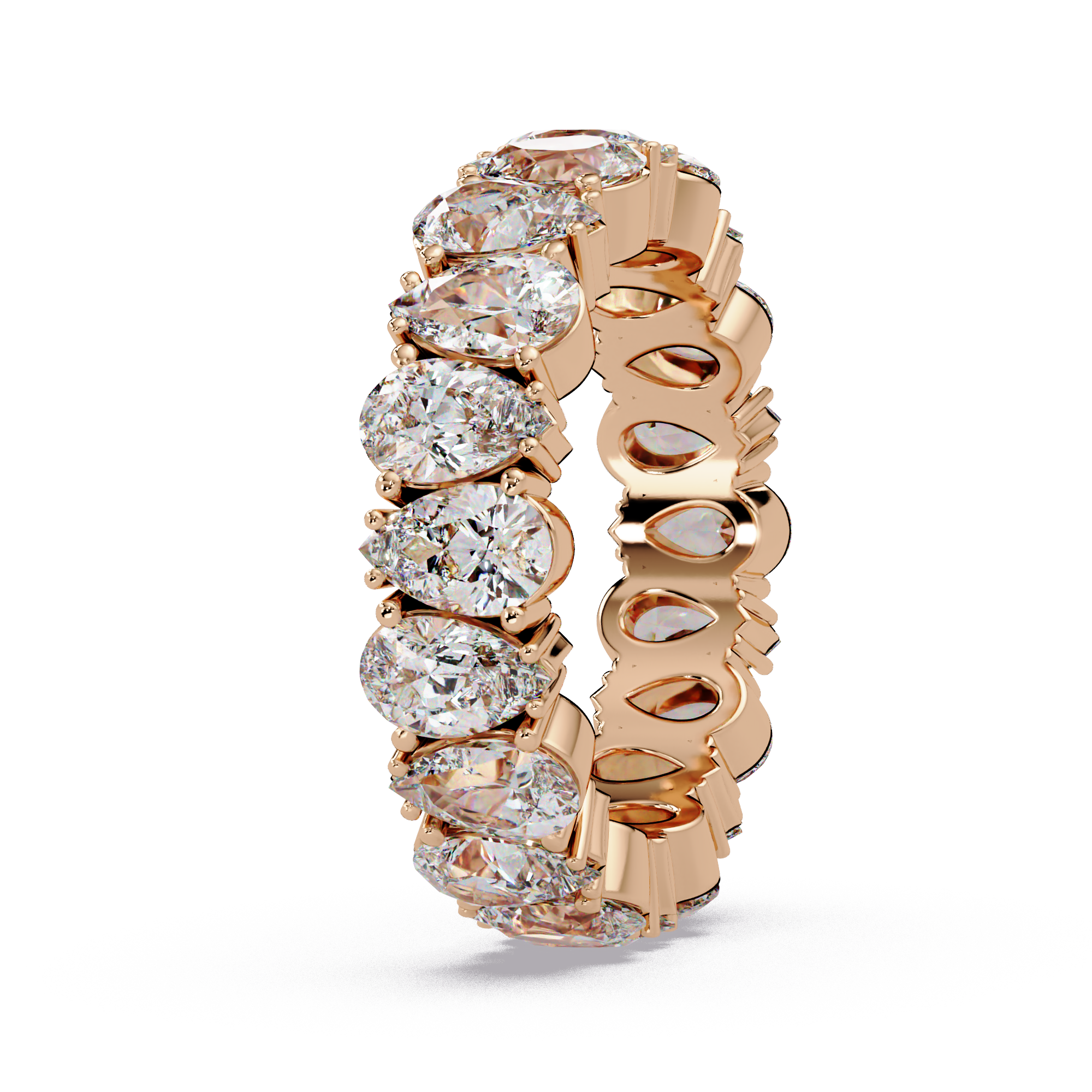 Pear Cut Diamond Eternity Ladies Ring