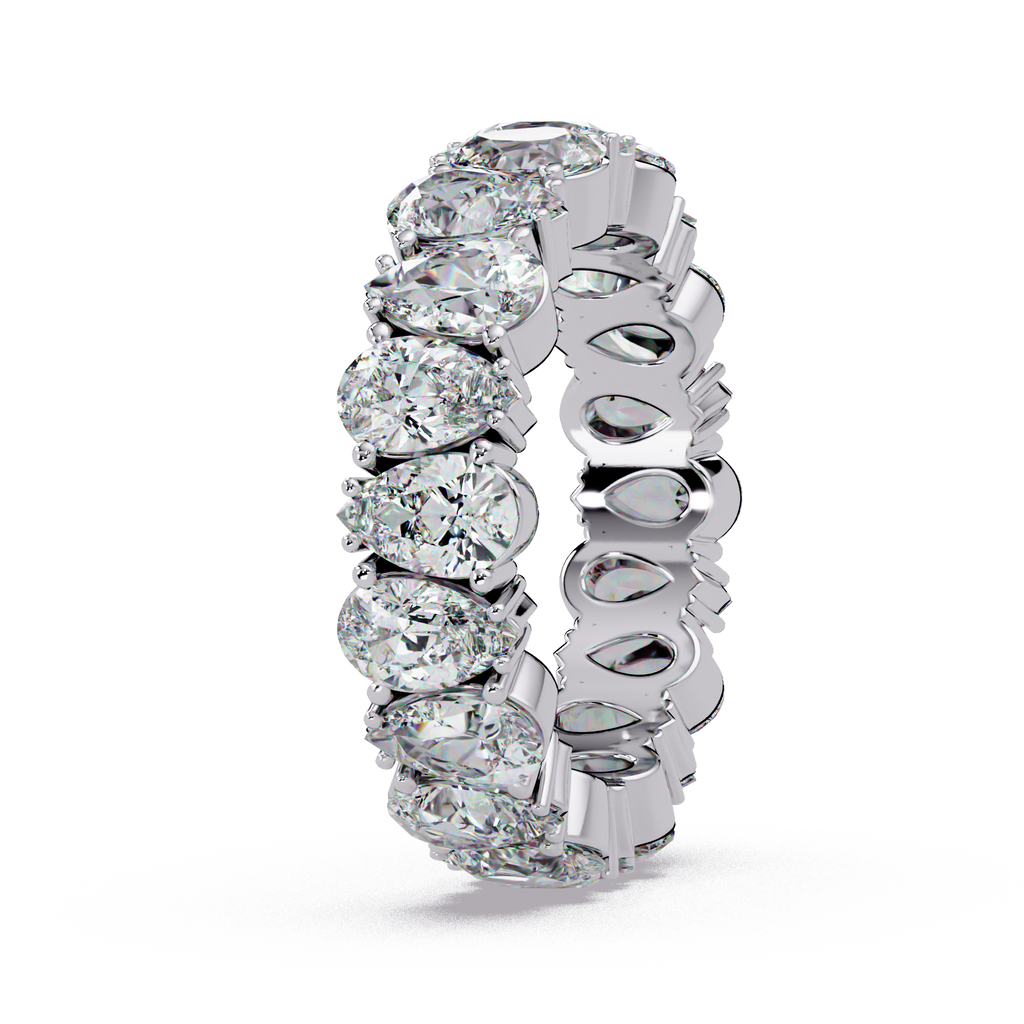 Pear Cut Diamond Eternity Ladies Ring