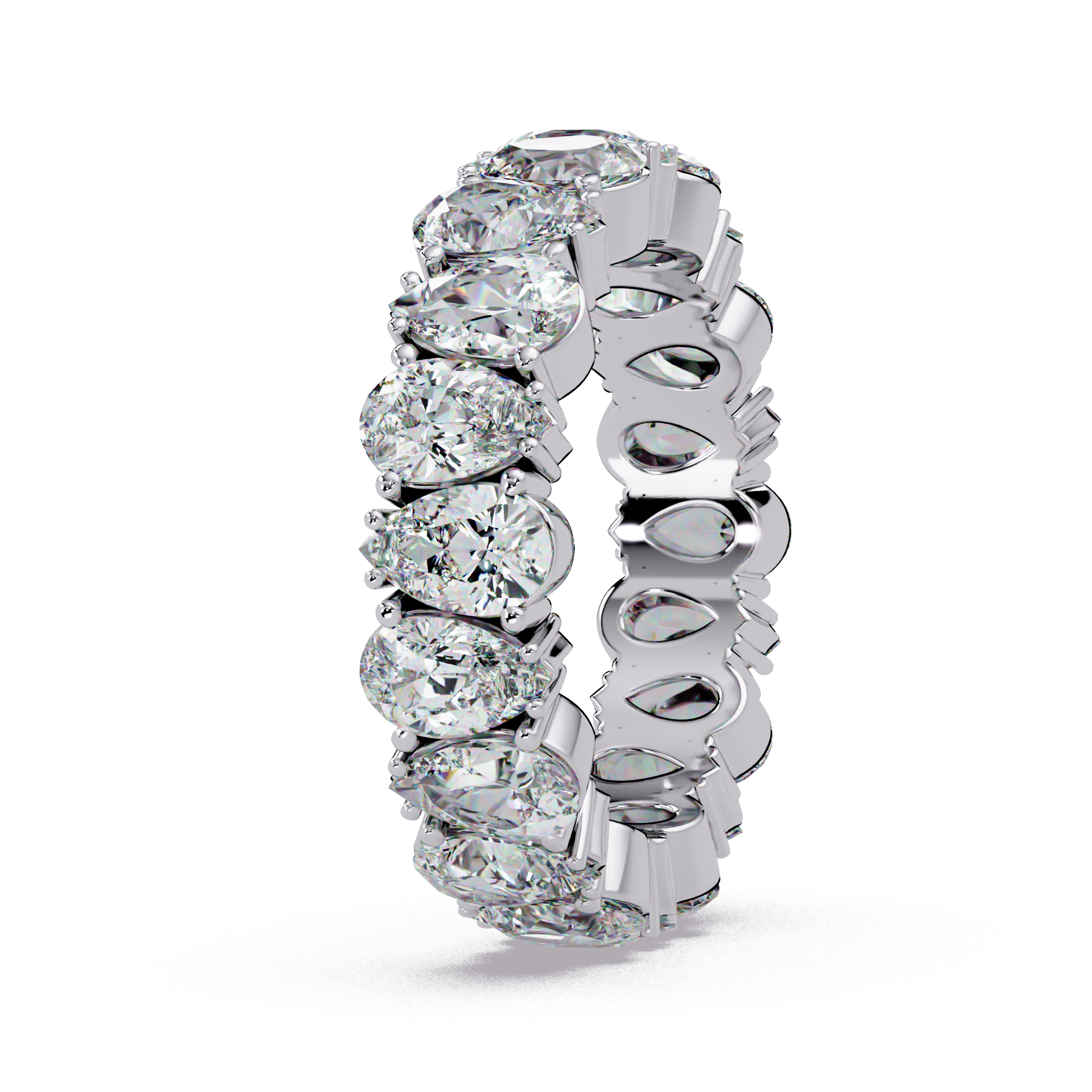 Pear Cut Diamond Eternity Ladies Ring