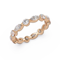 Marquise and Round Cut Diamond Eternity Ladies Ring