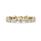 Marquise and Round Cut Diamond Eternity Ladies Ring