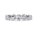 Marquise and Round Cut Diamond Eternity Ladies Ring