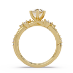 Marquise & Round Cut Diamond Band Ring