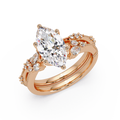 Marquise & Round Cut Diamond Band Ring