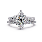 Marquise & Round Cut Diamond Band Ring