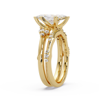 Marquise & Round Cut Diamond Band Ring
