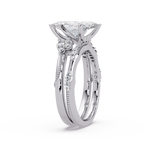 Marquise & Round Cut Diamond Band Ring