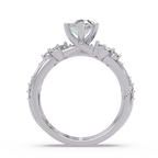 Marquise & Round Cut Diamond Band Ring