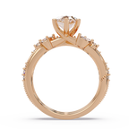 Marquise & Round Cut Diamond Band Ring