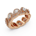 Pear & Round Cut Diamond Band Ring