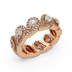 Pear & Round Cut Diamond Band Ring
