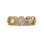 Pear & Round Cut Diamond Band Ring