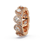 Pear & Round Cut Diamond Band Ring