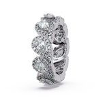 Pear & Round Cut Diamond Band Ring