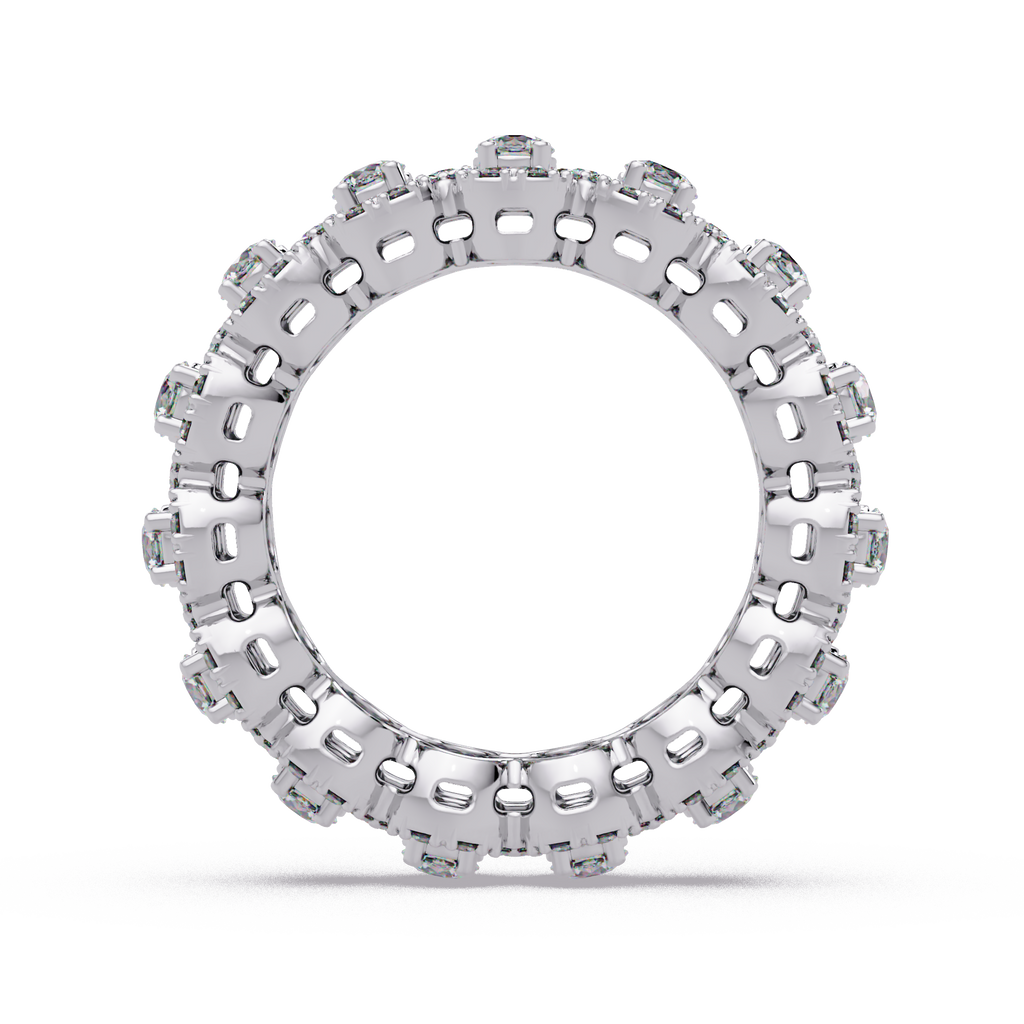 Round Cut Diamond Band Ring