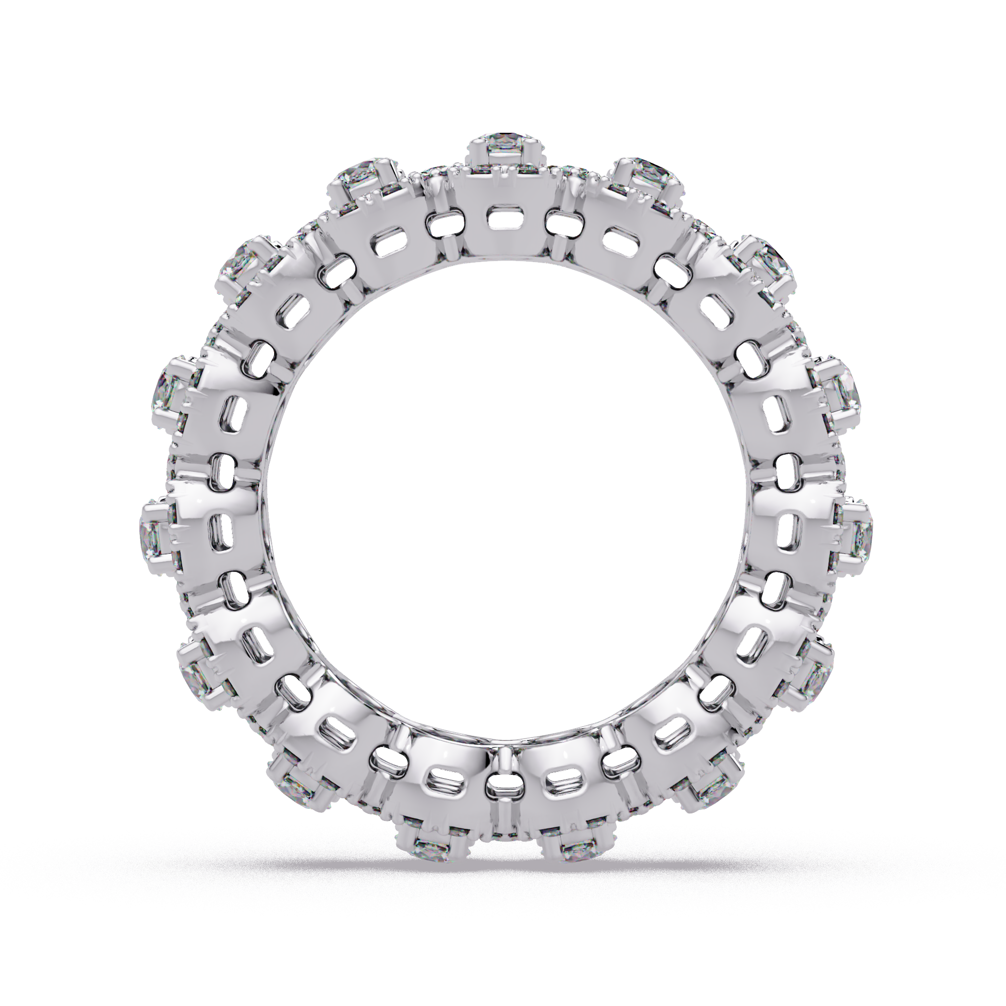 Round Cut Diamond Band Ring