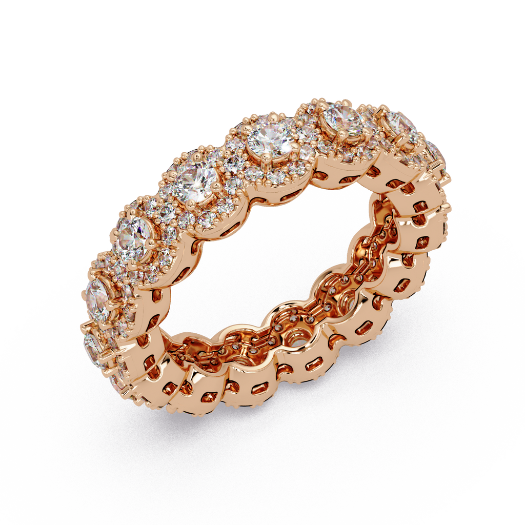 Round Cut Diamond Band Ring
