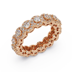 Round Cut Diamond Band Ring