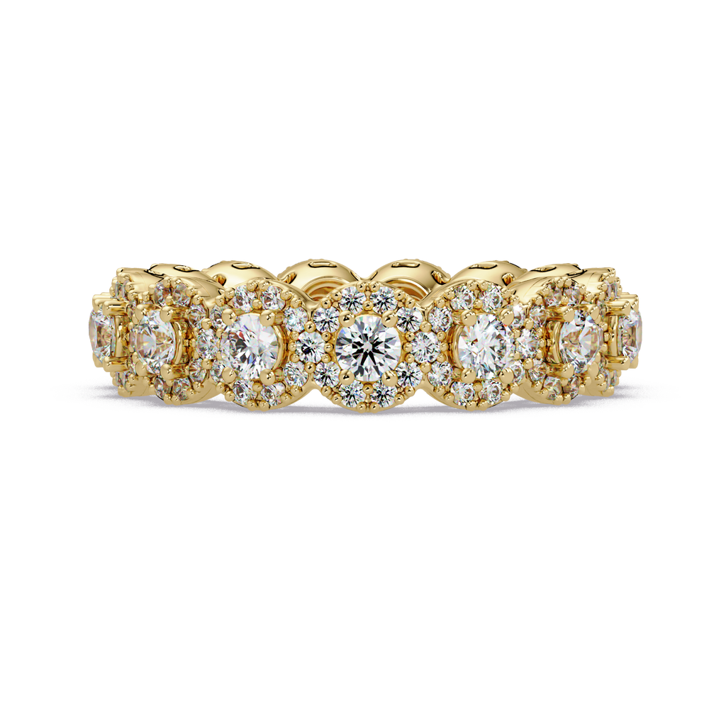 Round Cut Diamond Band Ring