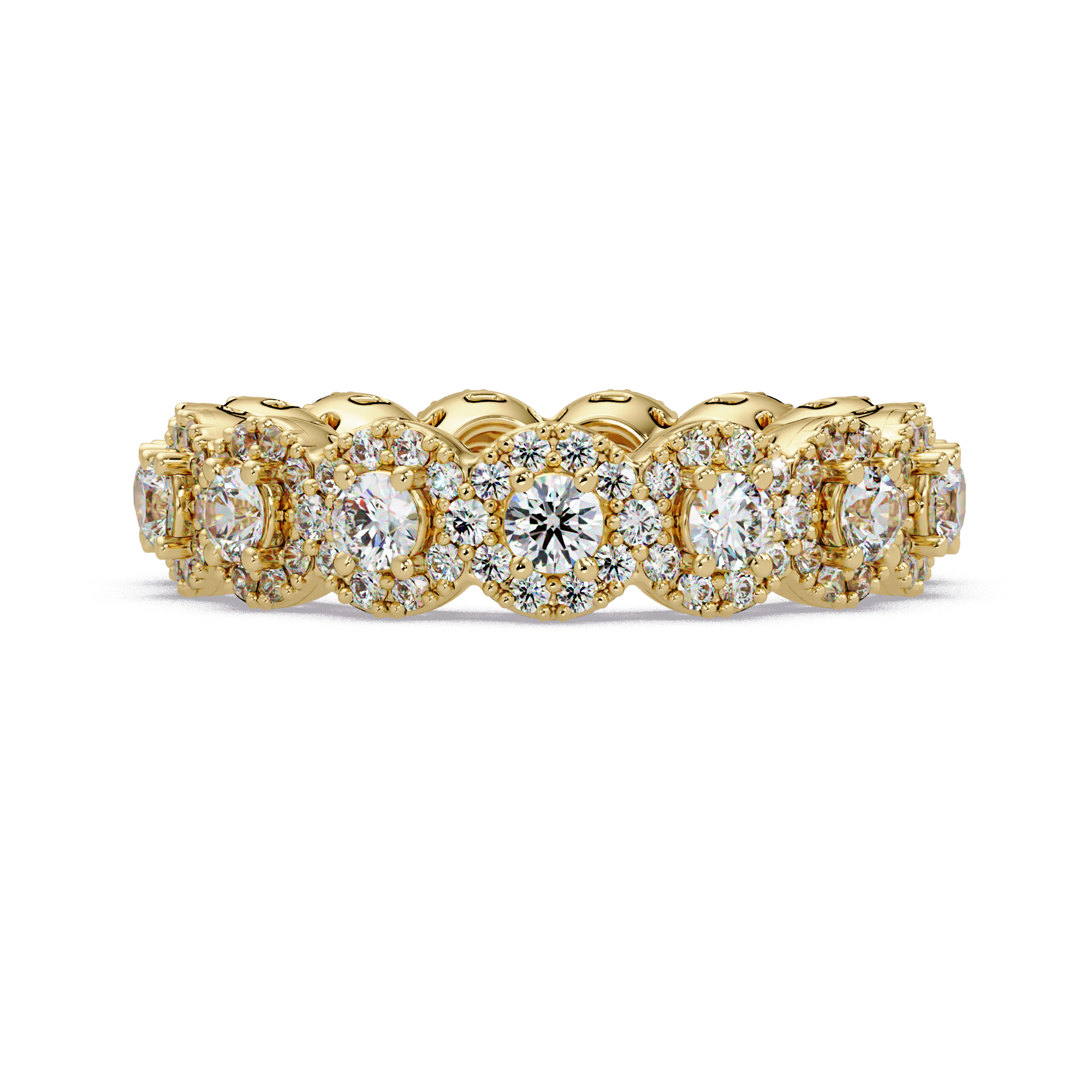 Round Cut Diamond Band Ring