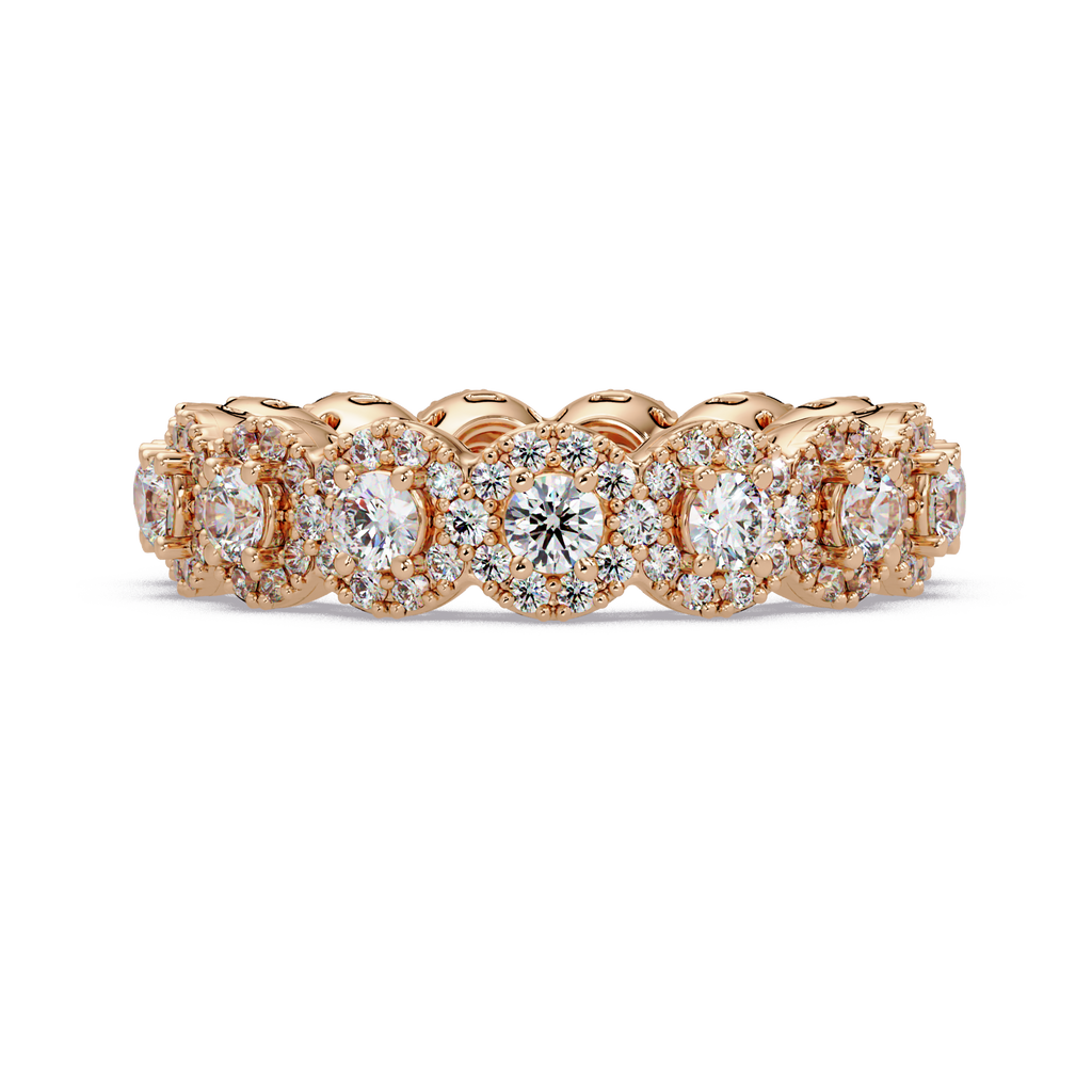 Round Cut Diamond Band Ring