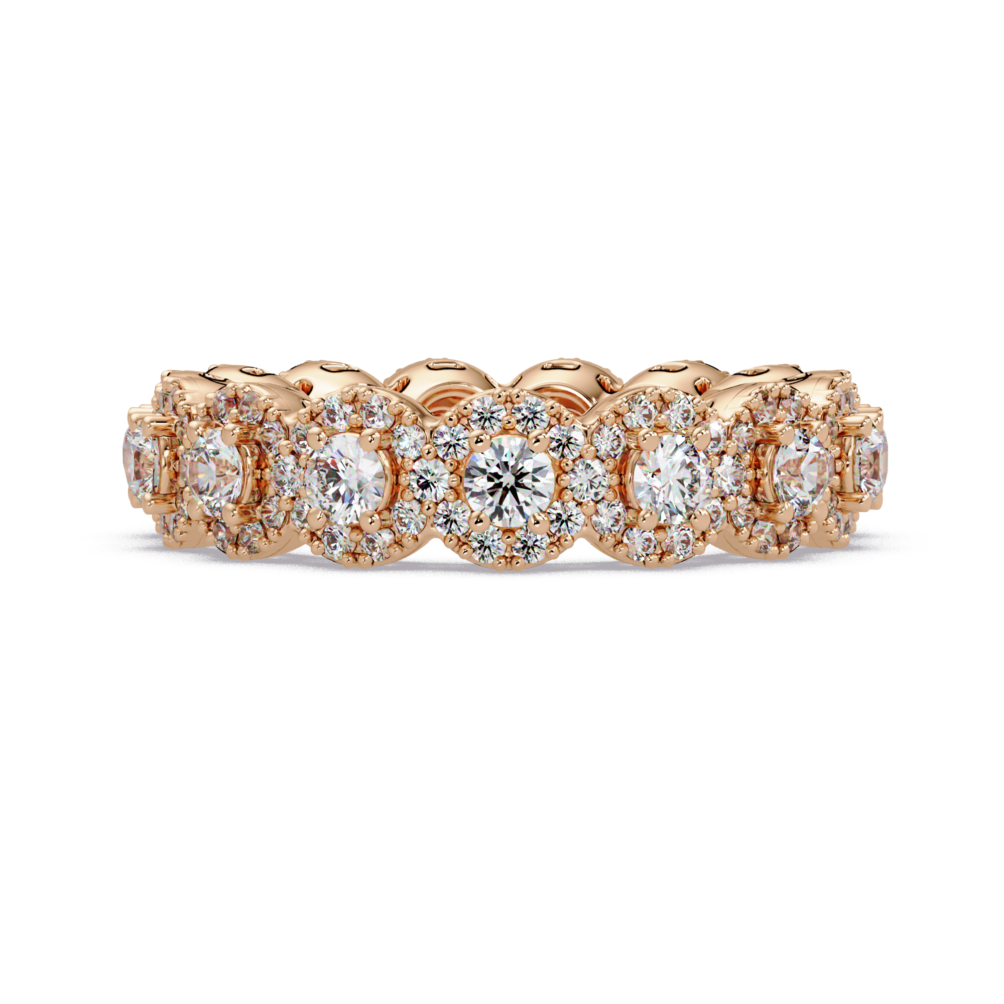 Round Cut Diamond Band Ring