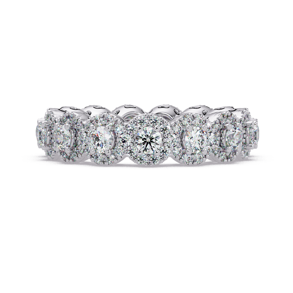 Round Cut Diamond Band Ring
