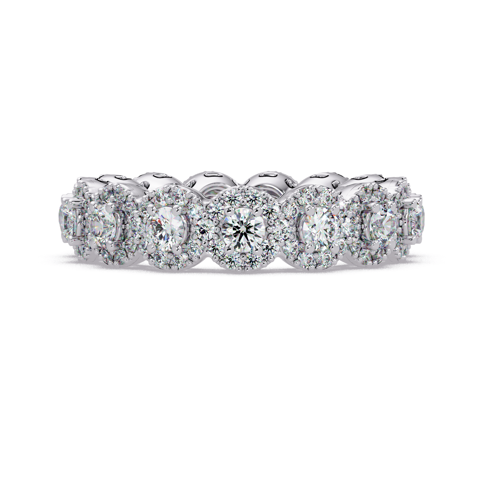 Round Cut Diamond Band Ring