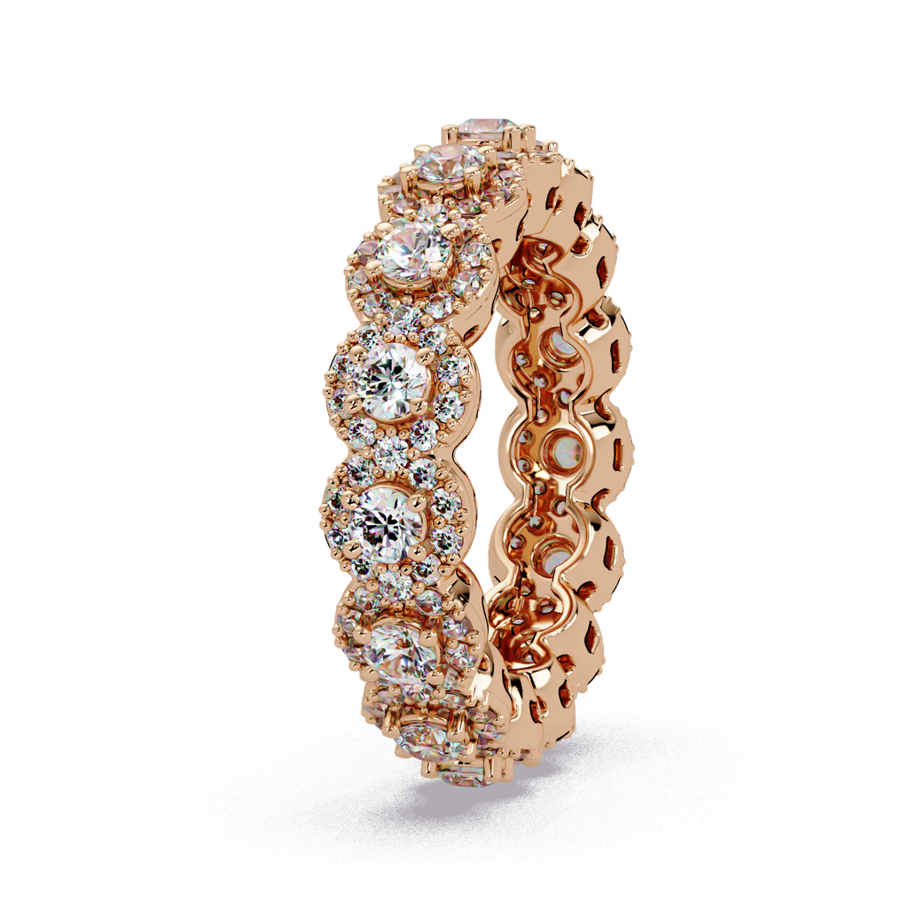Round Cut Diamond Band Ring