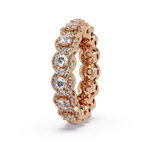 Round Cut Diamond Band Ring