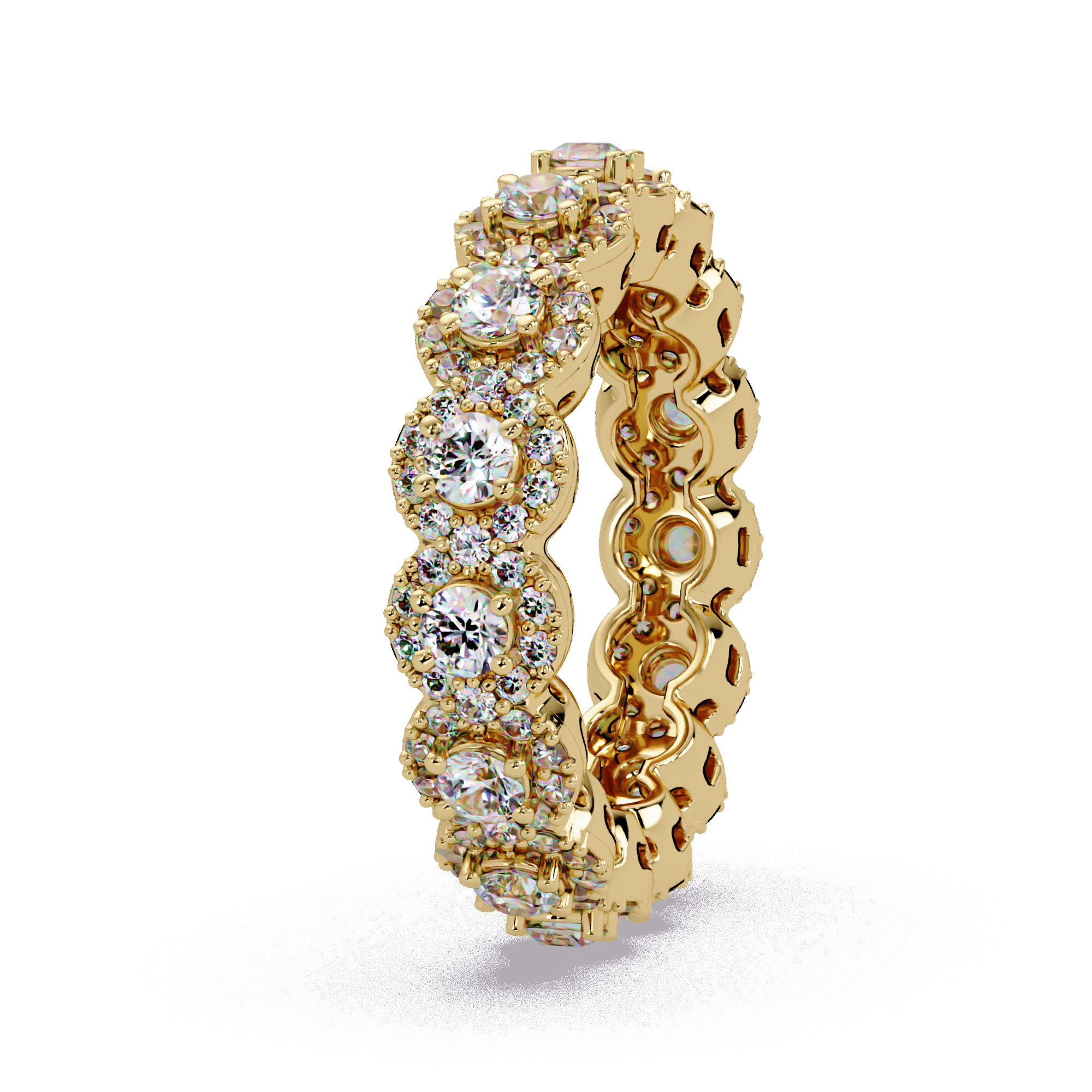 Round Cut Diamond Band Ring