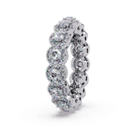 Round Cut Diamond Band Ring