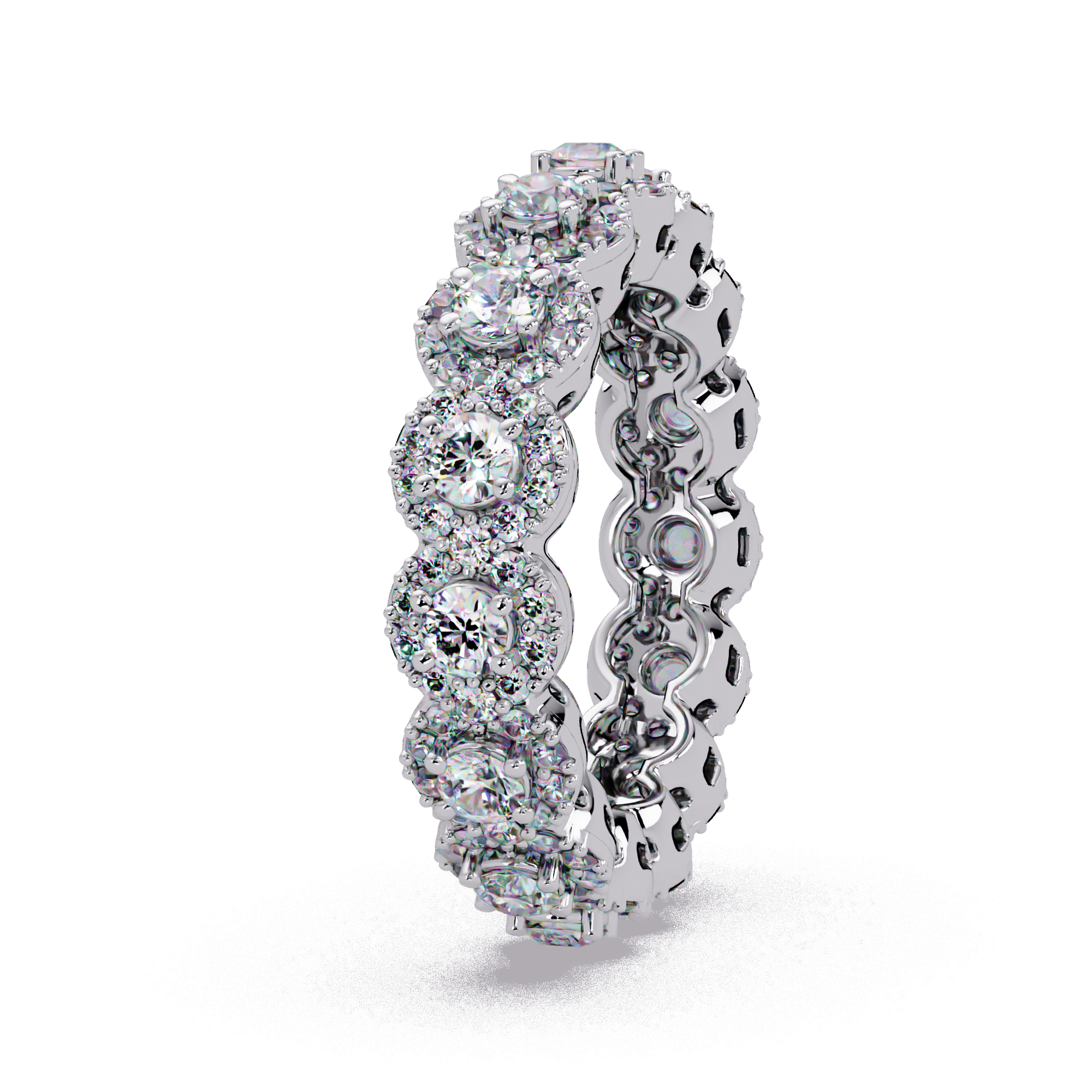 Round Cut Diamond Band Ring