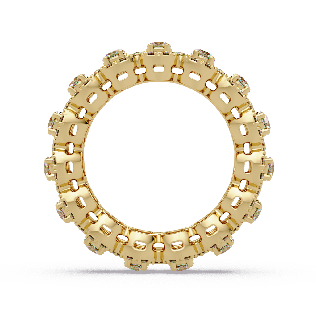 Round Cut Diamond Band Ring