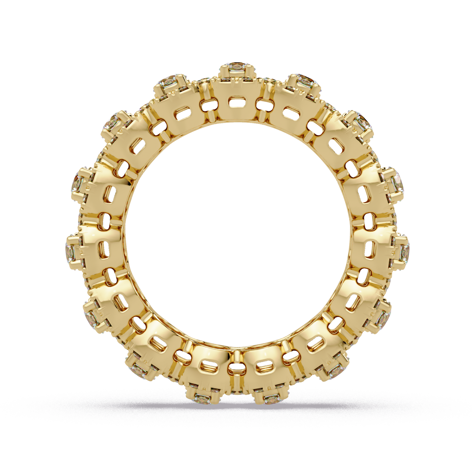 Round Cut Diamond Band Ring