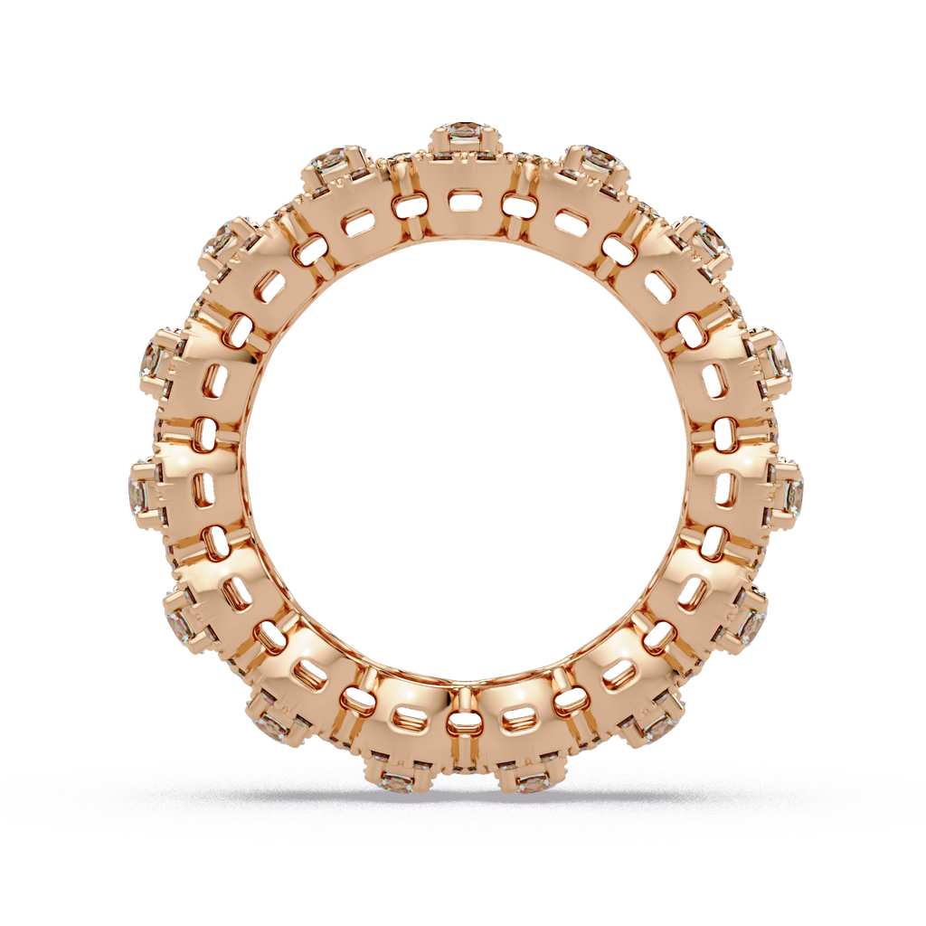 Round Cut Diamond Band Ring