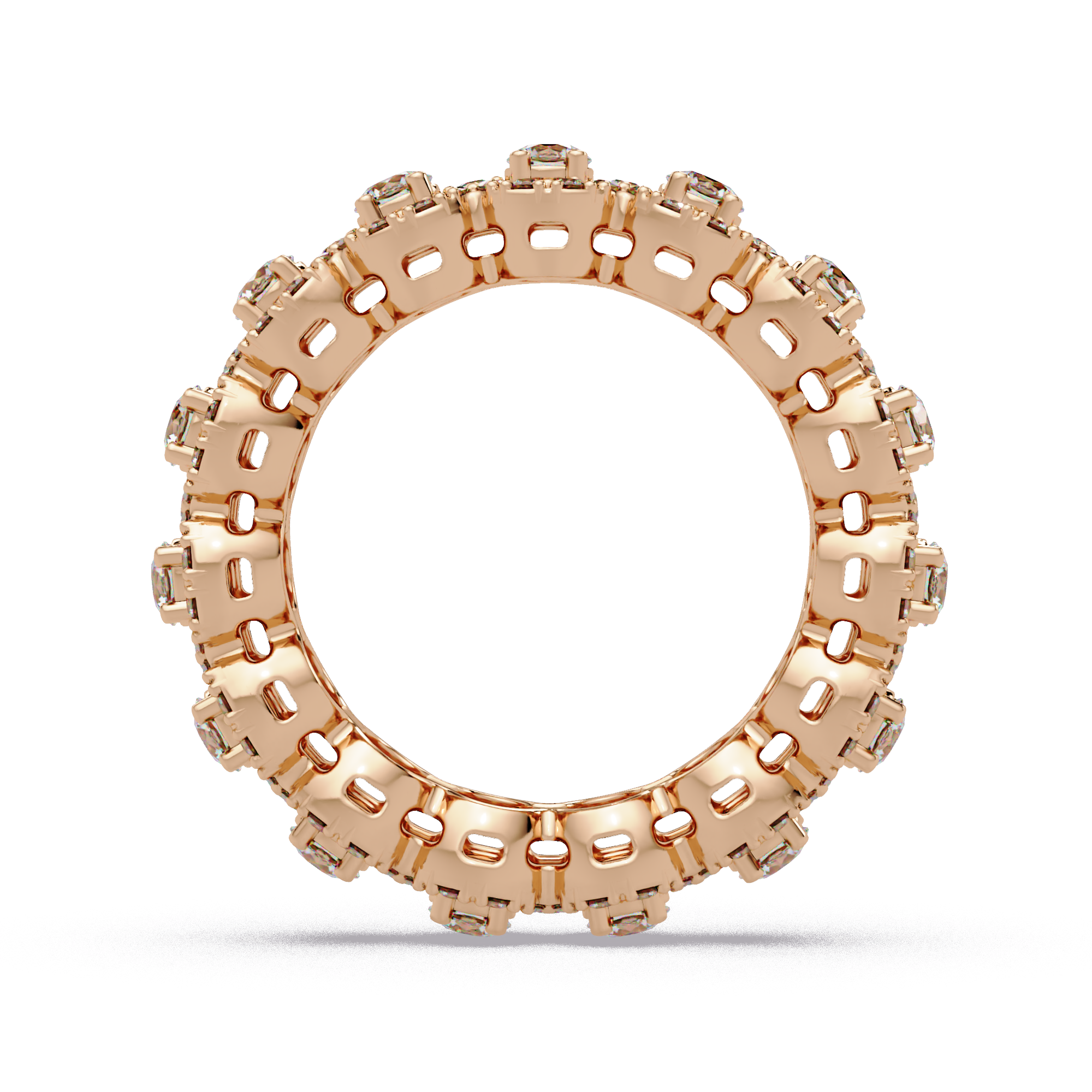 Round Cut Diamond Band Ring