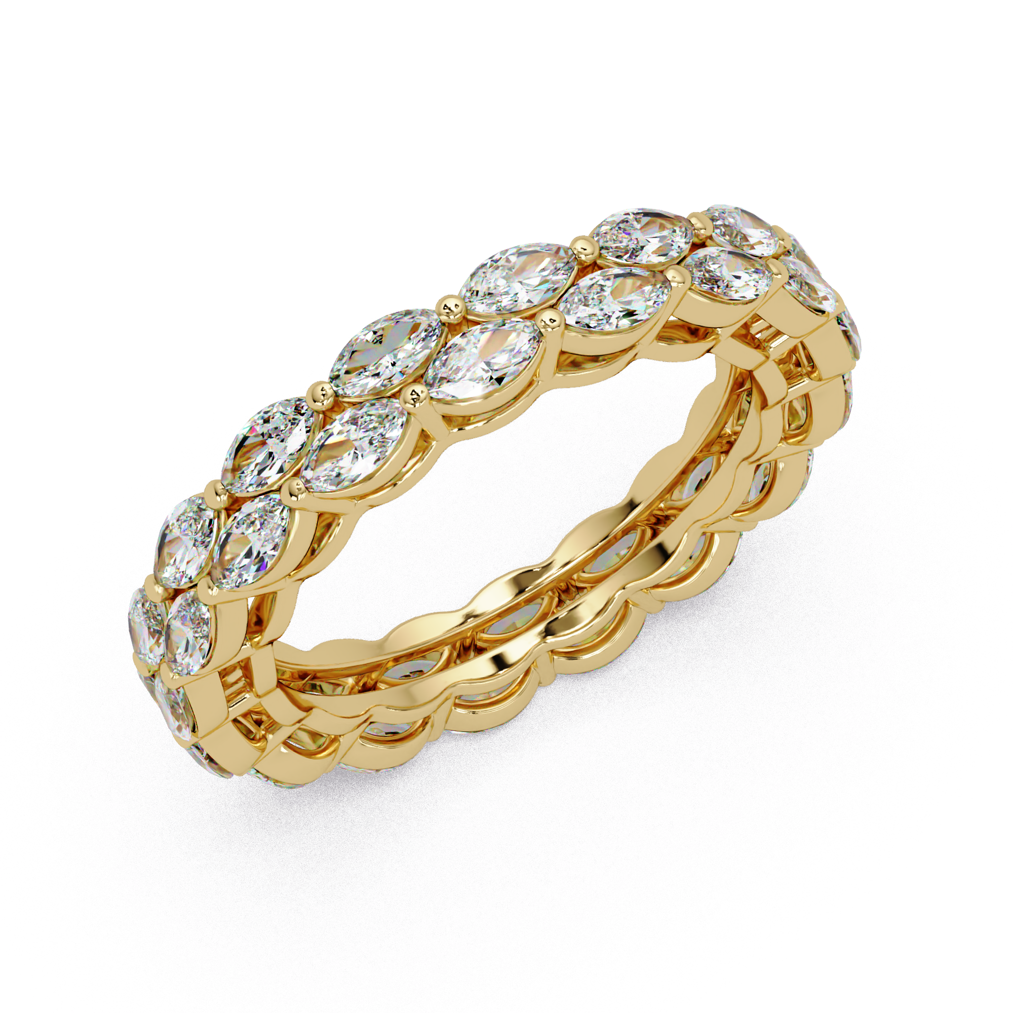 Marquise Cut Diamond Band Ring