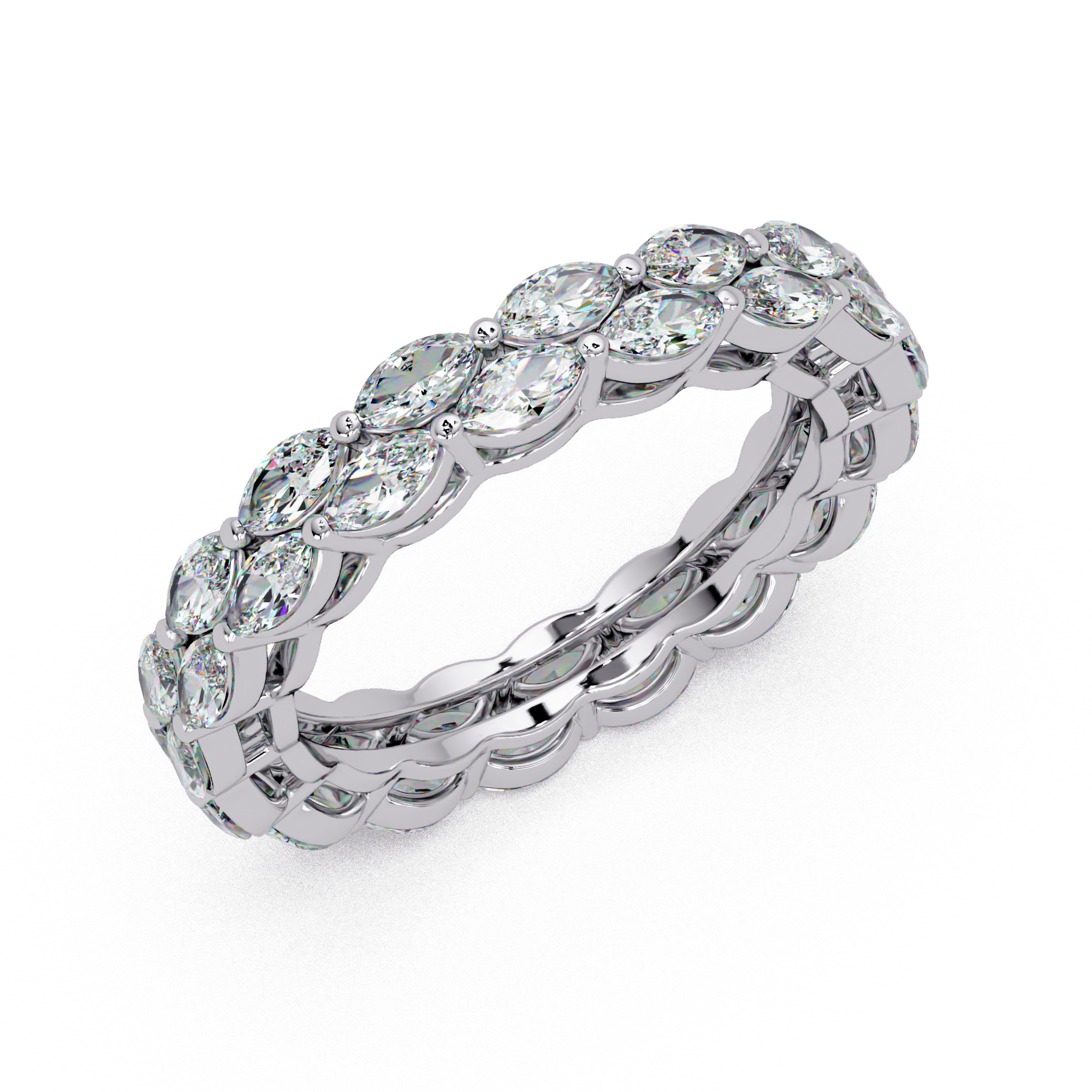 Marquise Cut Diamond Band Ring