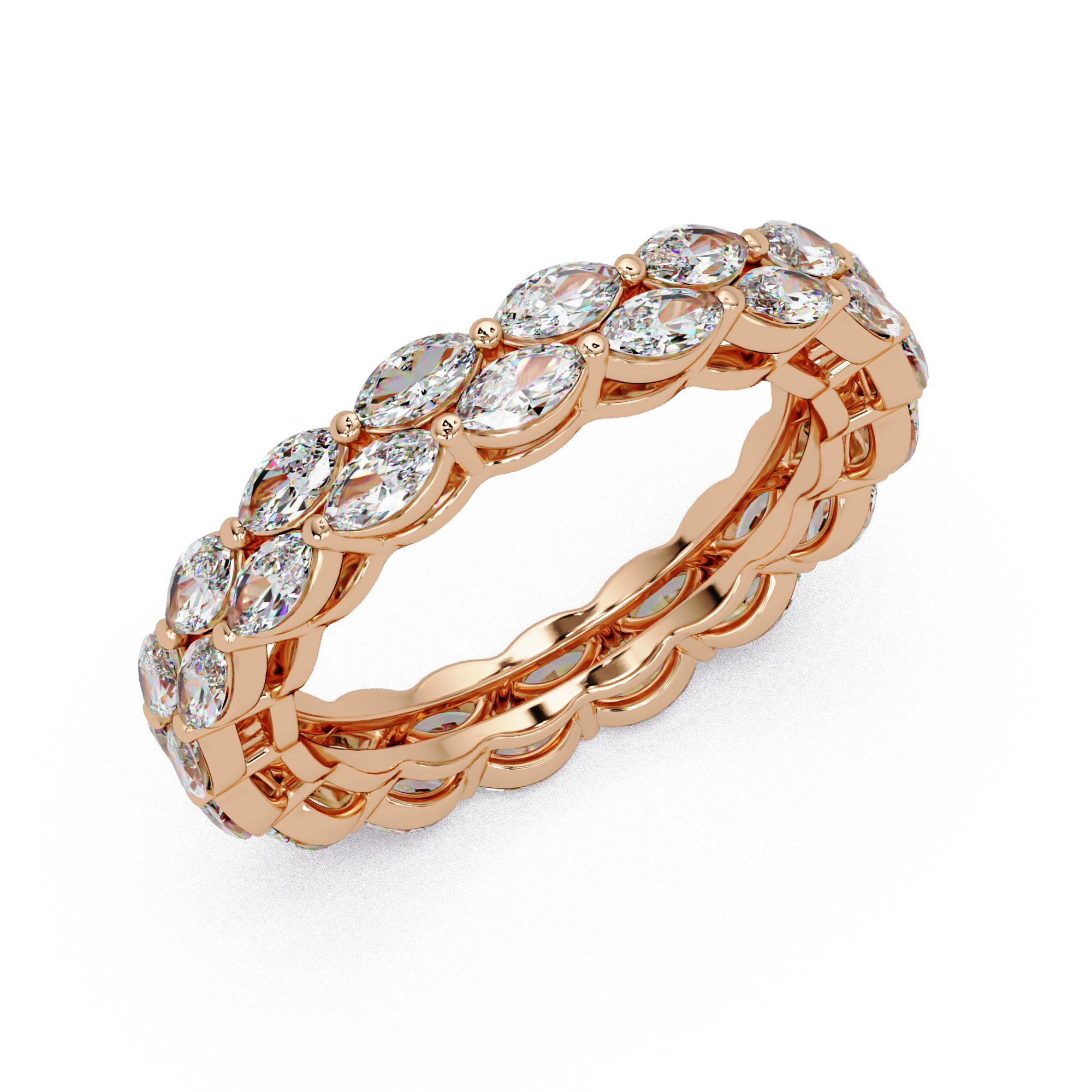 Marquise Cut Diamond Band Ring