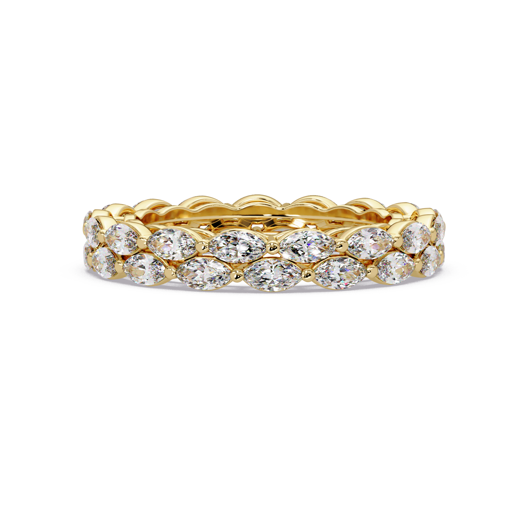 Marquise Cut Diamond Band Ring