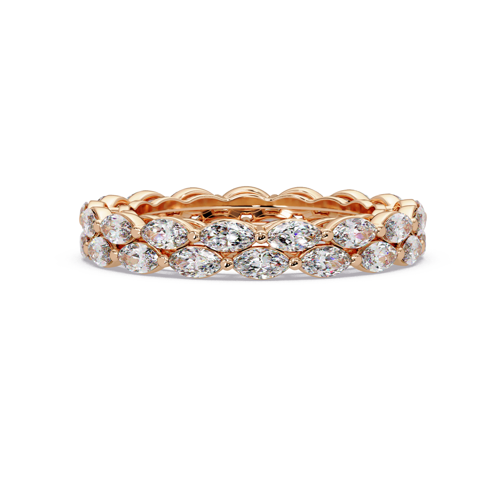 Marquise Cut Diamond Band Ring