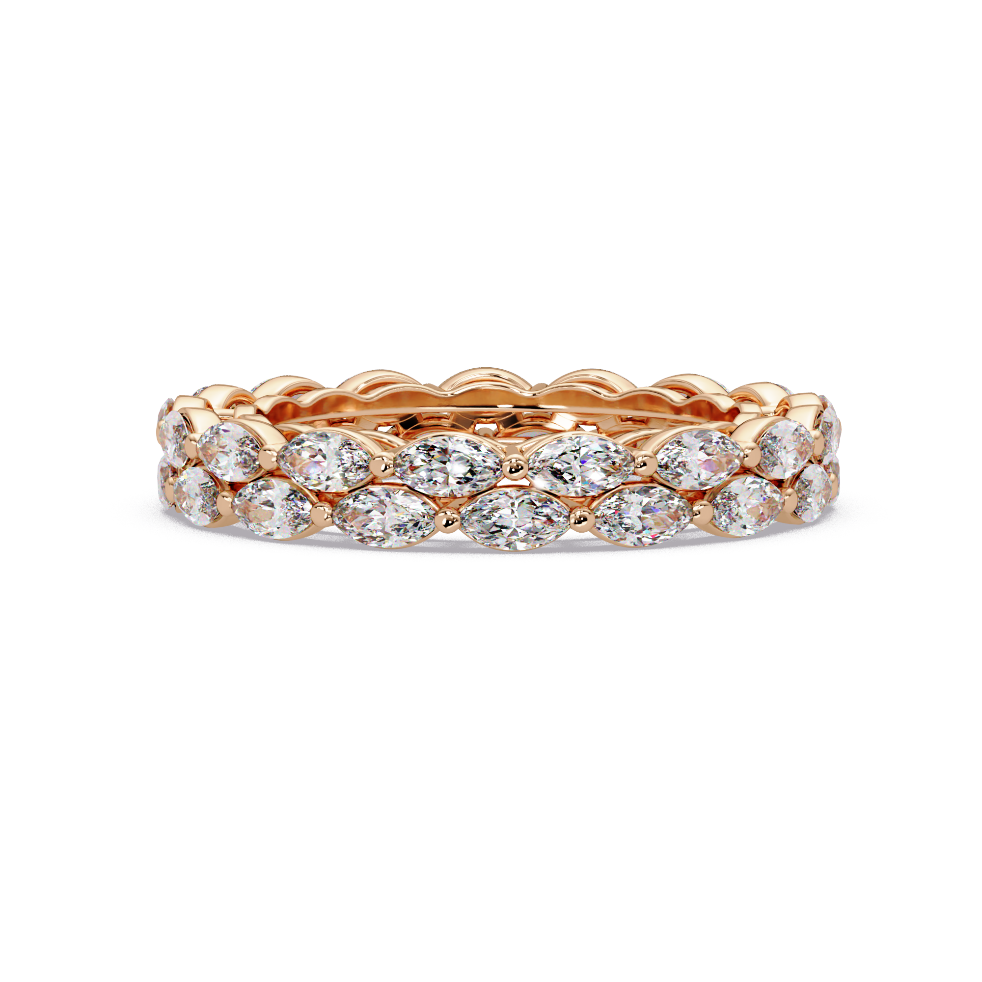 Marquise Cut Diamond Band Ring