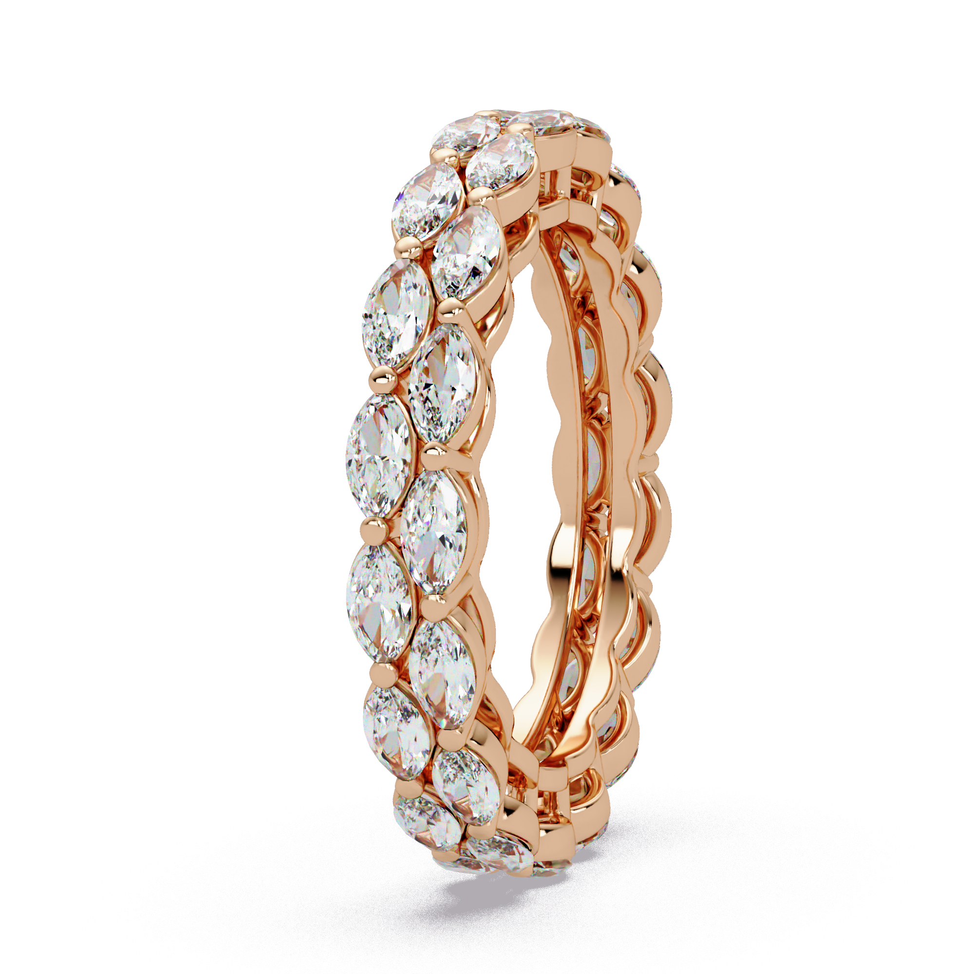 Marquise Cut Diamond Band Ring