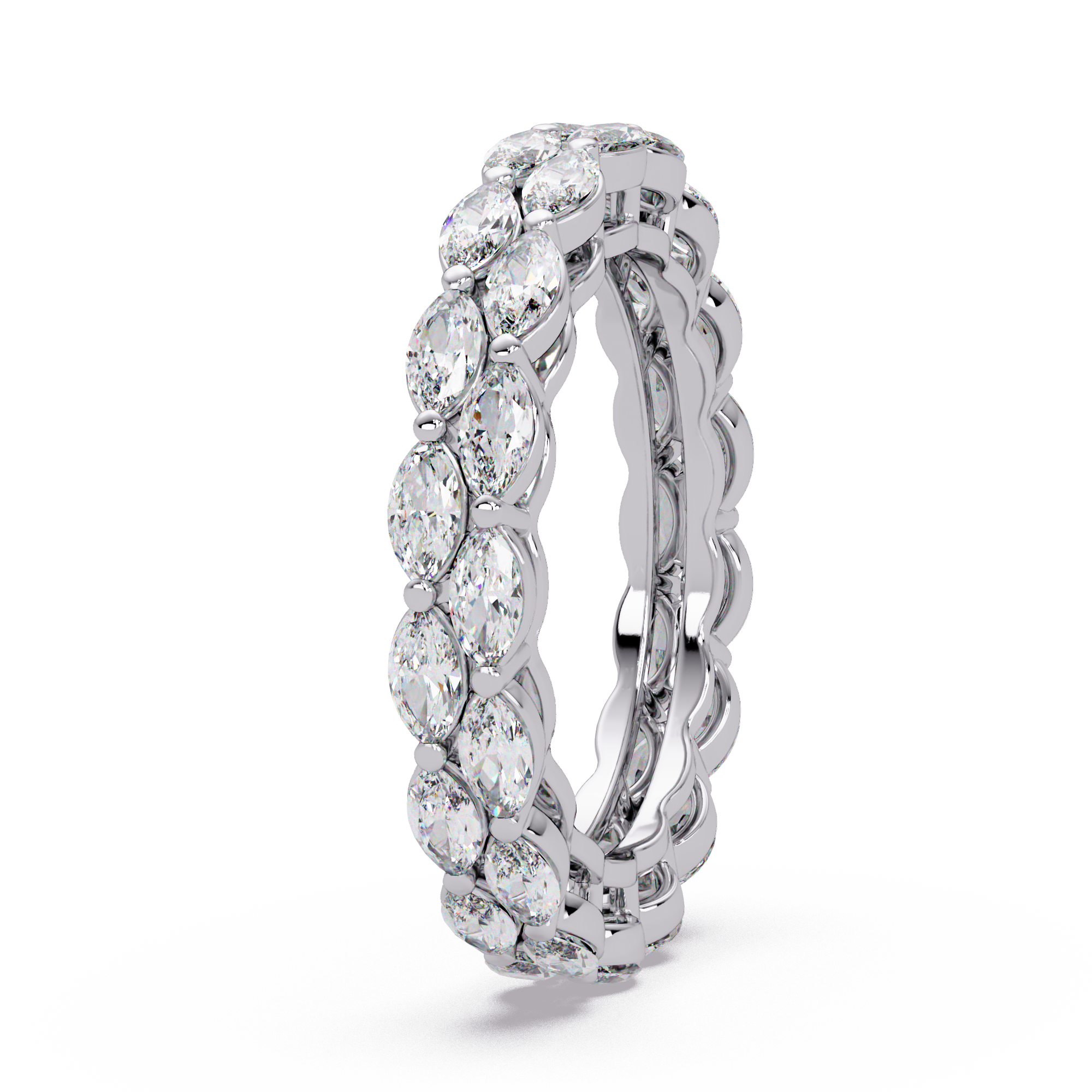 Marquise Cut Diamond Band Ring