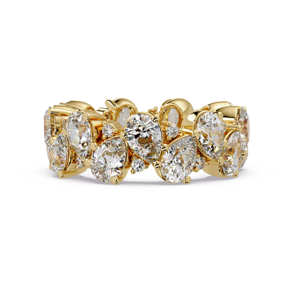 Pear & Round Cut Diamond Ladies Ring