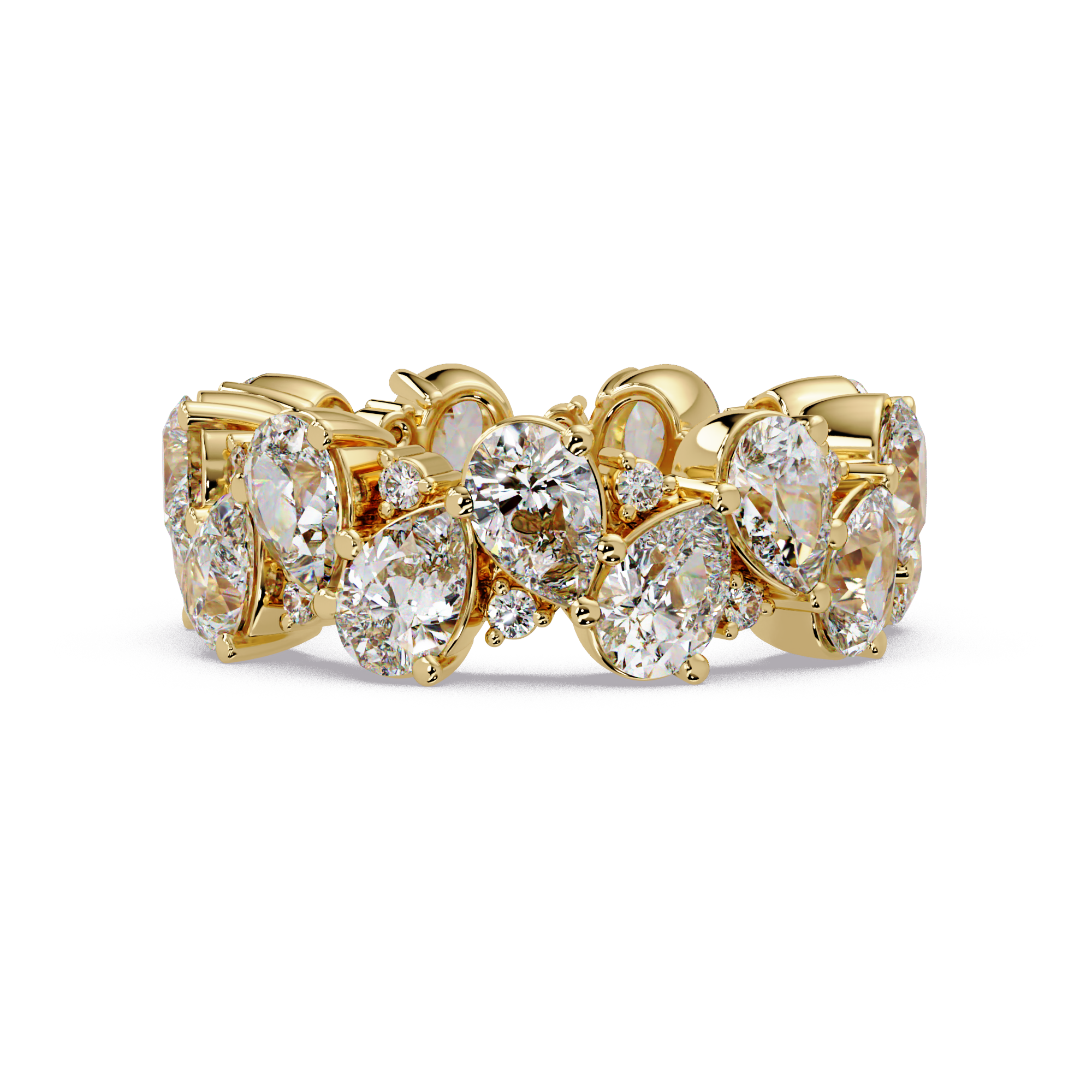 Pear & Round Cut Diamond Ladies Ring
