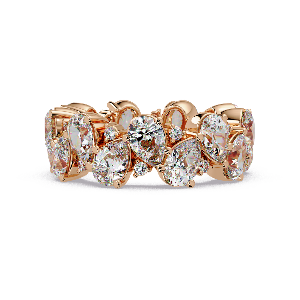 Pear & Round Cut Diamond Ladies Ring