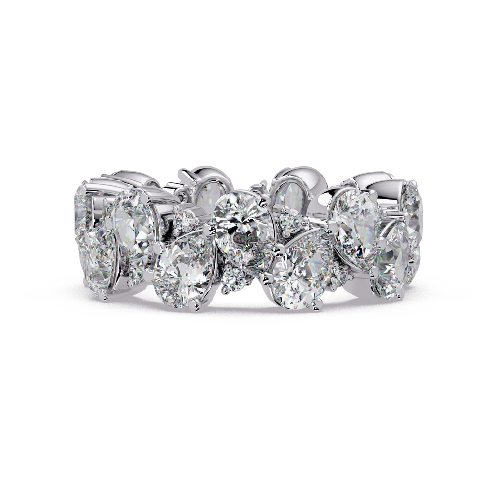 Pear & Round Cut Diamond Ladies Ring