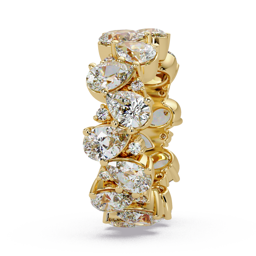 Pear & Round Cut Diamond Ladies Ring